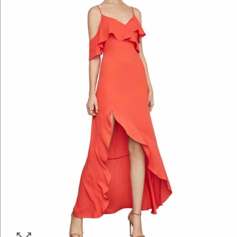 BCBGMaxAzria Flutter Crepe Gown